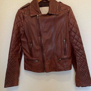 Women’s Intermix Quilted Leather Jacket size S